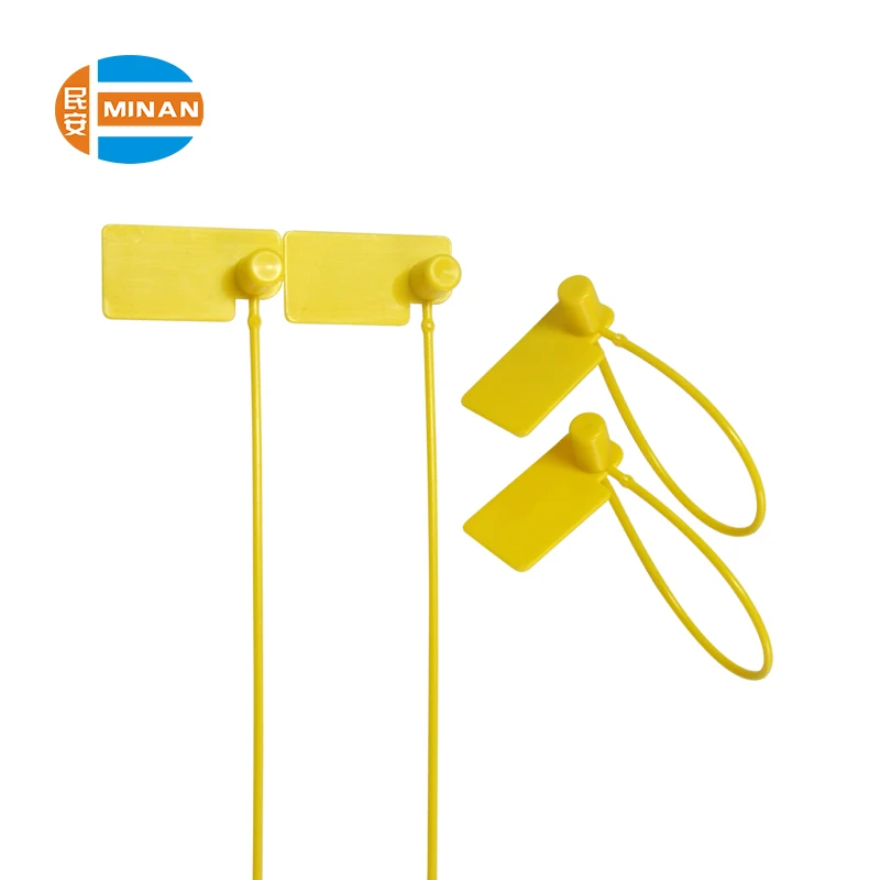 MA - PS 6032Airline security tamper proof Adjustable length PP plastic seals with logo and number for luggage