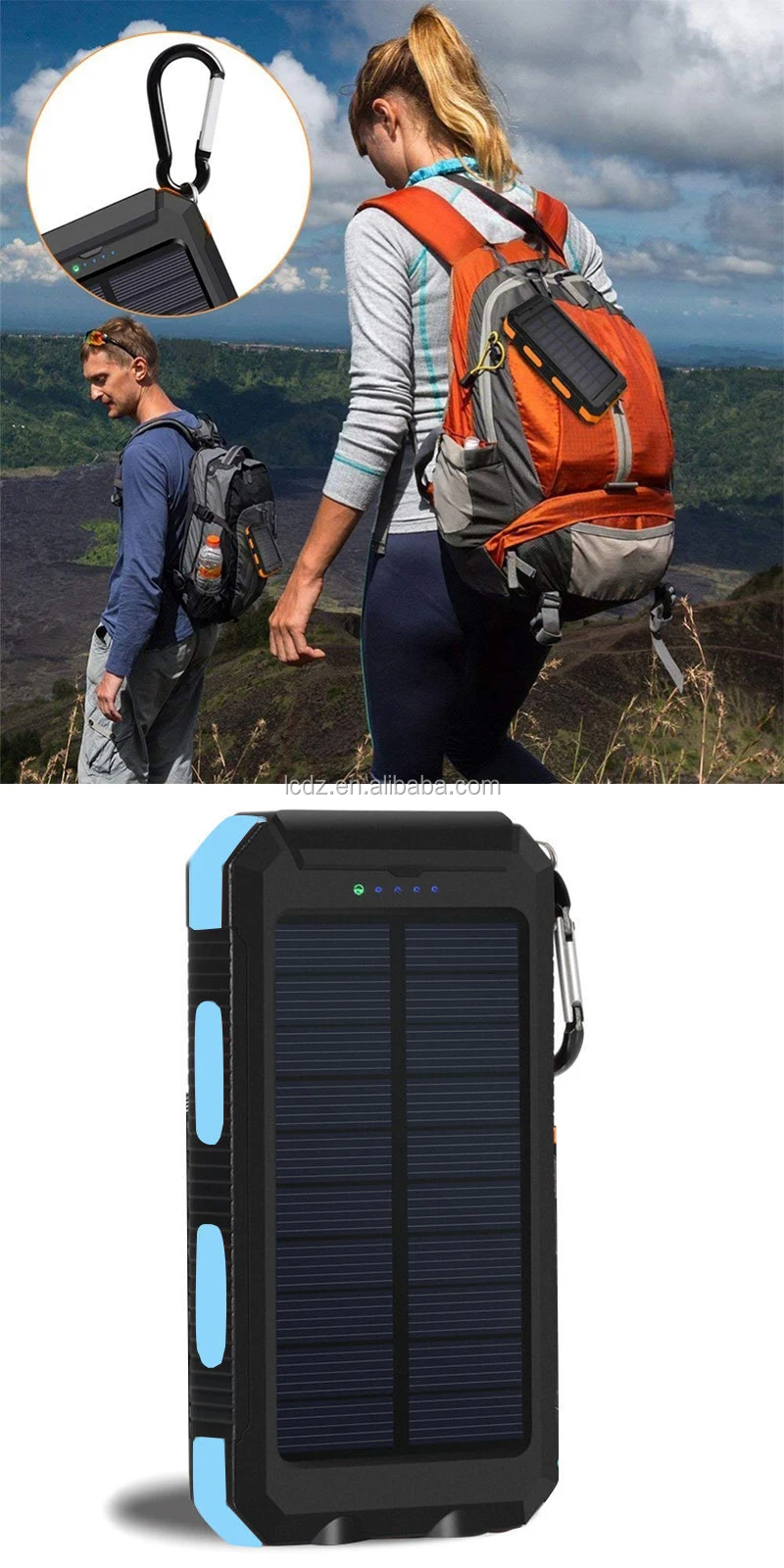 2020 Universal Solar Charger Cell Phone 10000mah Waterproof Solar Power