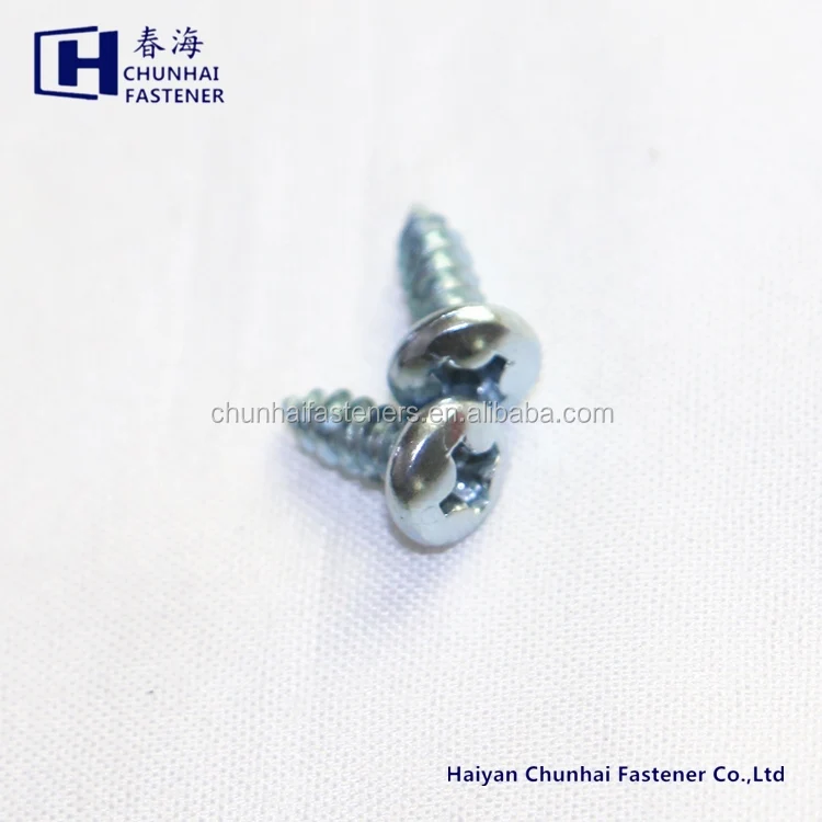 
pan head self tapping screws with serrations zinc 