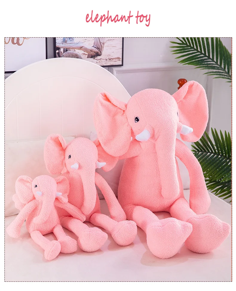 Big Ears Plush Elephant Weighted Stuffed Animal 3lb Or 4lb Custom Plush