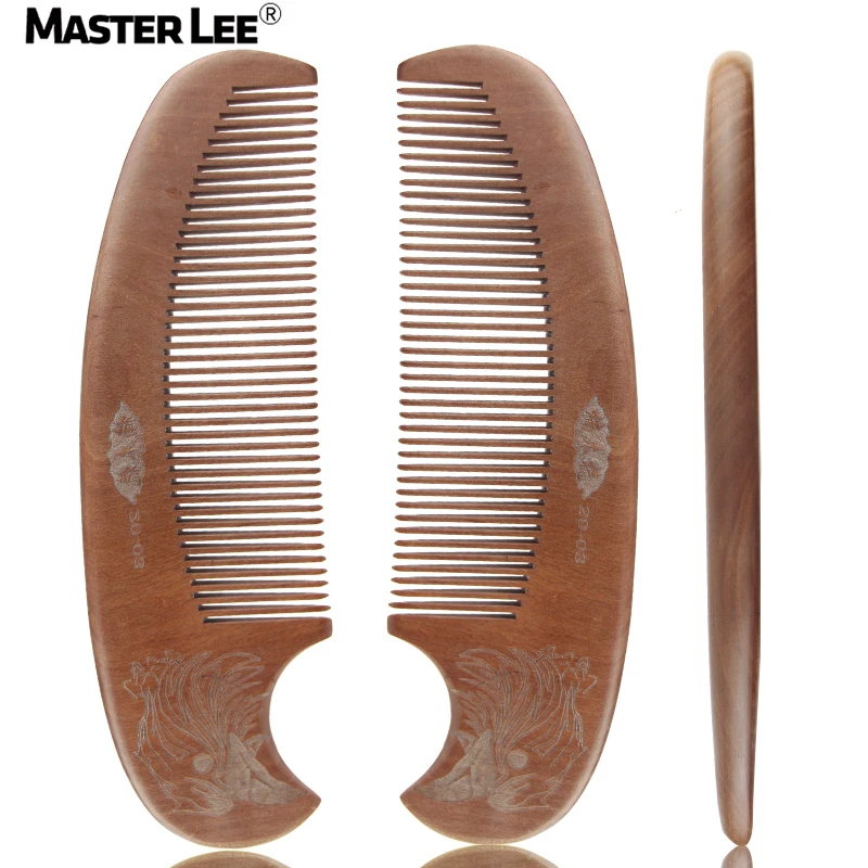 

Masterlee Brand Household Durable Antistatic Wooden Curved Hair Comb, Picture