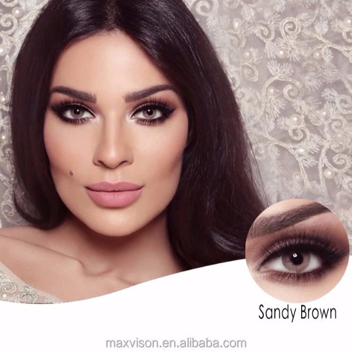 Bella Elite series lens Sandy Brown Beautiful comfort cosmetic popular vari...