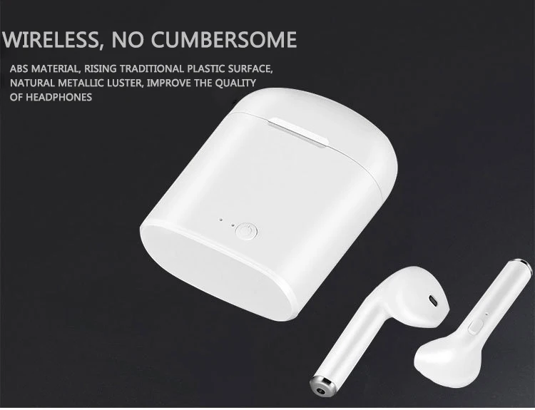 Top Quality Twins Double Wireless Headset Pair Bluetooth Earphone I7 TWS & I7S Tws with charging dock earbuds - ANKUX.COM