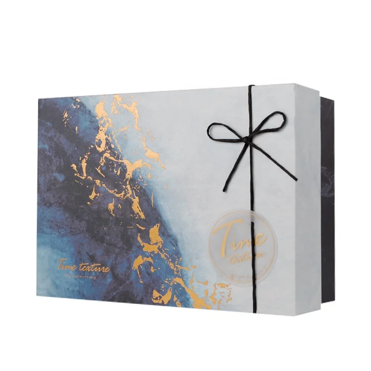 
High quality recyclable 2 piece rigid luxury custom logo paper gift packaging box 