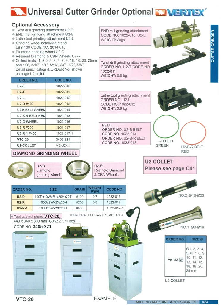 Vertex U2 Universal Tool Grinder/cutter Grinder Machine Buy