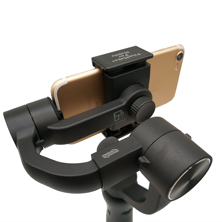 

Smartphone gimble stabilizer phone holder for self-pictures taking, Black