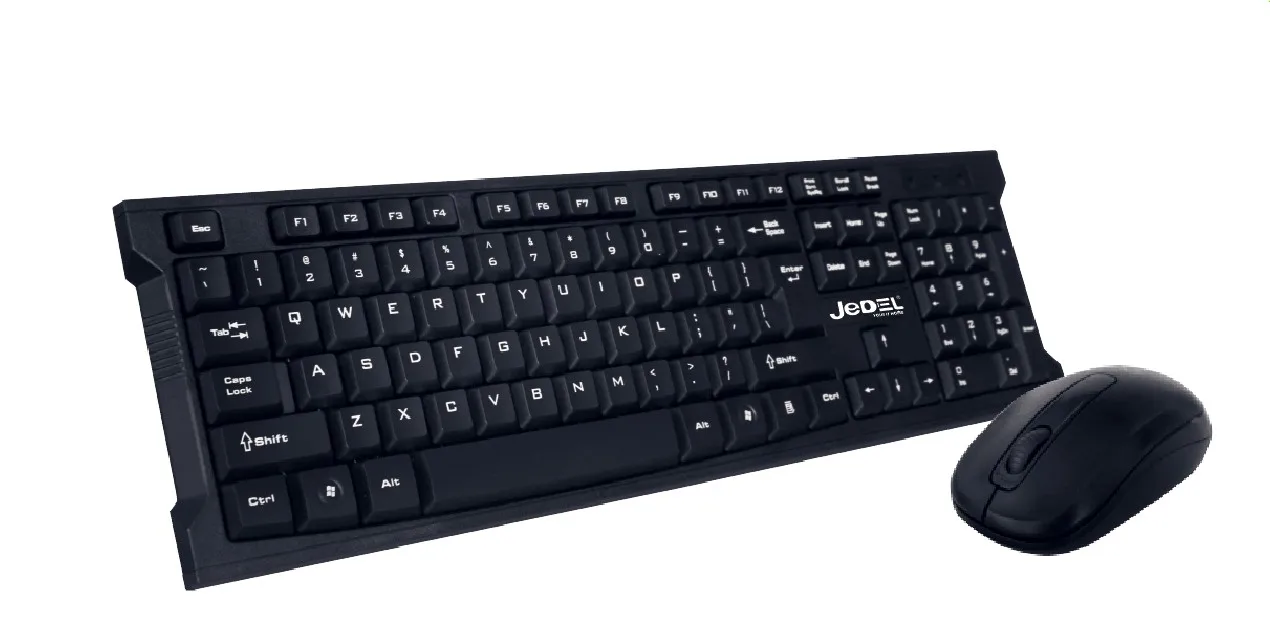 hot selling cheap model WS610 JEDEL wireless mouse and keyboard combo with OEM logo and package