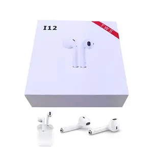 i12 tws version 5.0 earbuds blue tooth wireless earphone
