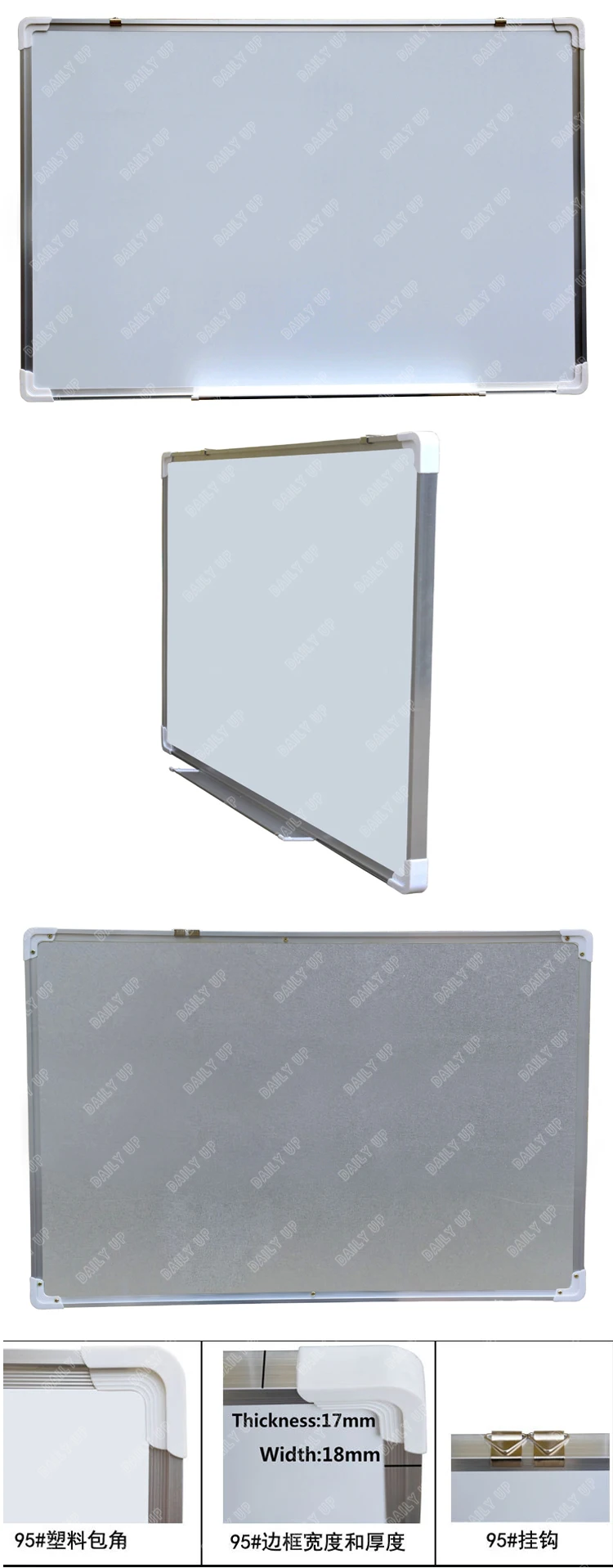 Magnetic White Board For School Supply Classroom Writing Board Dry Erase Notice Board with Aluminium Frame