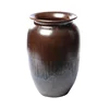 Chinese plain reproduction ceramic brown jar antique floor pot with cheap price