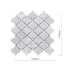 Bianco Carrara White Herringbone Decorative Marble Mosaic Tile for bathroom and shower