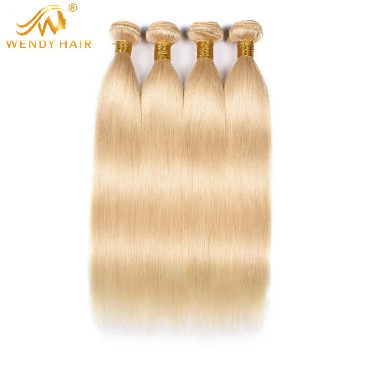 

Raw indian hair unprocessed blonde virgin hair remy hair weave, 613#