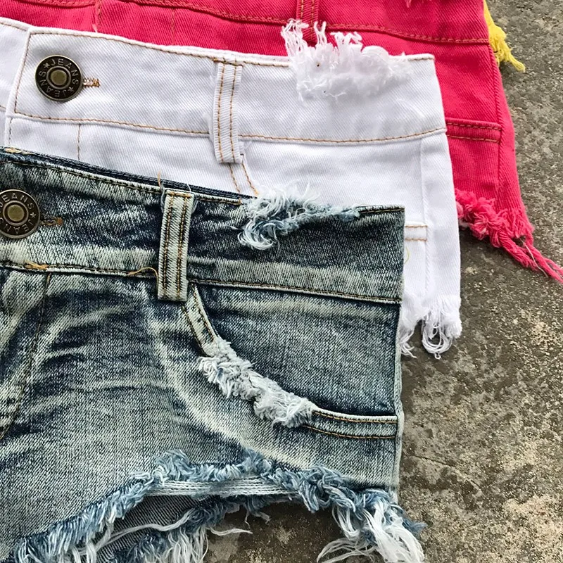 Sexy Summer Women Denim Shorts New Low Waist Ripped Short Jeans Femme