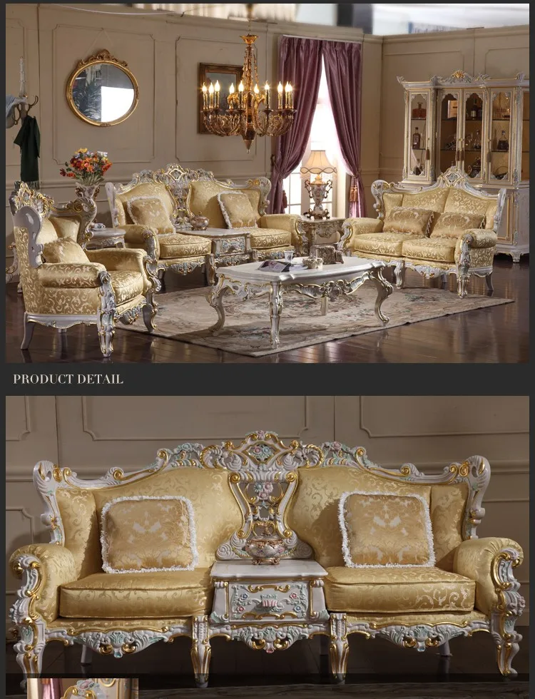 Luxury Classic Home Furniture antique Style Hand Carved Solid Wood