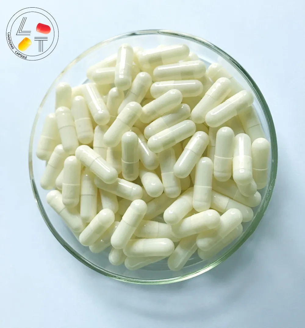 edible medicine white hollow gelatin capsule