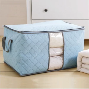 multi-function folding non woven organizer rectangle storage box with lid handle