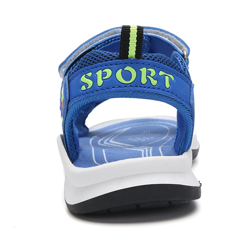 
New Summer Geometric Children Slip Beach Shoes Outdoor Leather Boys Sport Sandals for Junior Kids 2020 
