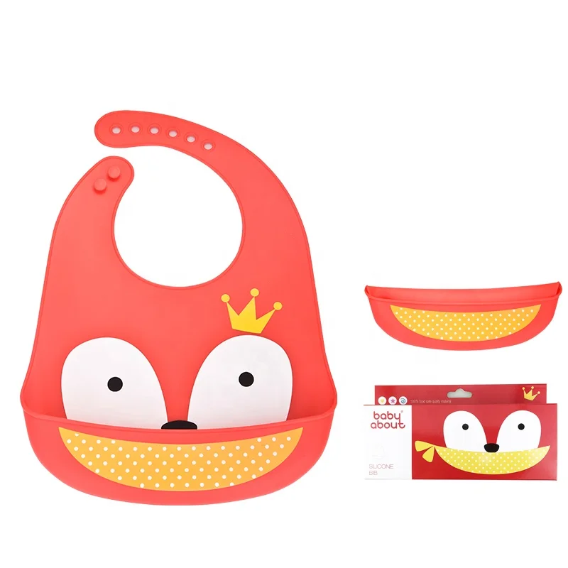 custom waterproof roll up soft silicone baby bibs