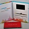 Shiny hardcover 4.3 inch LCD Video brochure with storing space for presentation