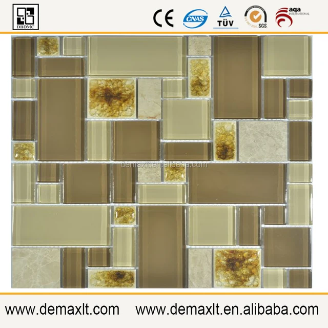 Popular Customized Design Metal mix resin mosaic
