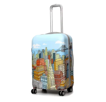 printed luggage trolley