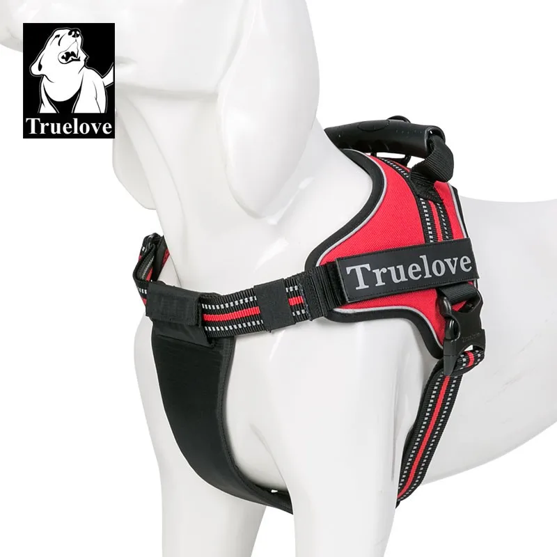 Truelove Pet Harness And Collar,Metal Chain Dog Harness Dog No Pull