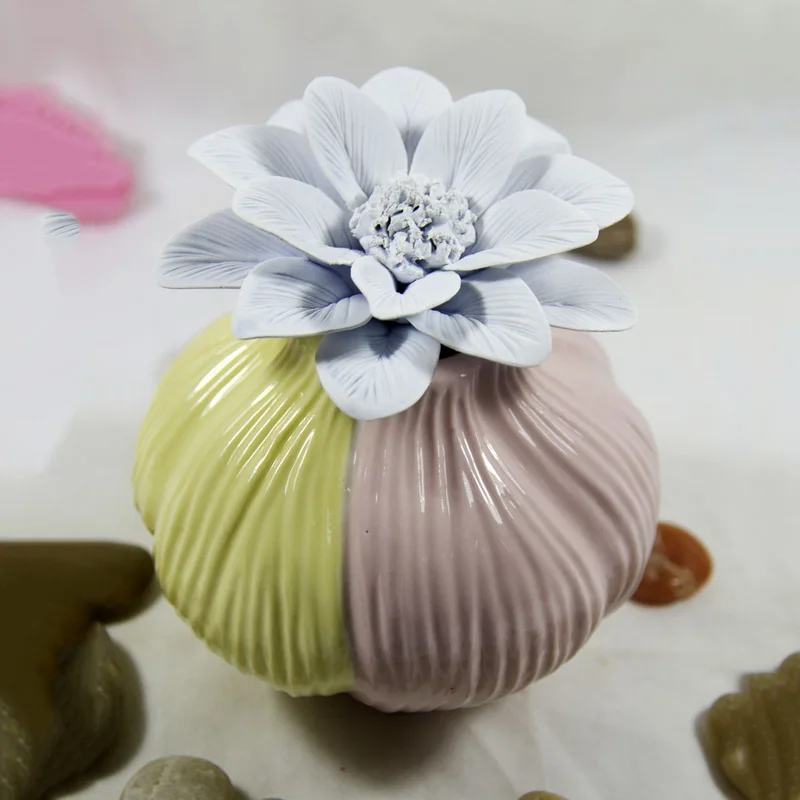 

Colorful reed with sticks essential oil ceramic car diffuser