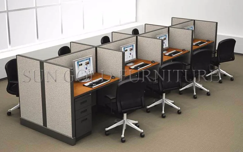 assemble how to cubicles Typical 4 Linear Modern Shape Workstation Project Seater