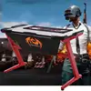 Z-Shaped Gaming PC Table Desk Computer Table LED Light E-Sports Durable Ergonomic Comfortable PC Desk