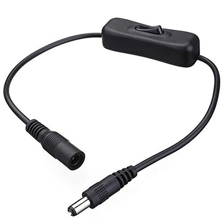 Led Strip Light Inline On/off Switch Cable Dc Jack 5.5 X 2.1mm Male To ...