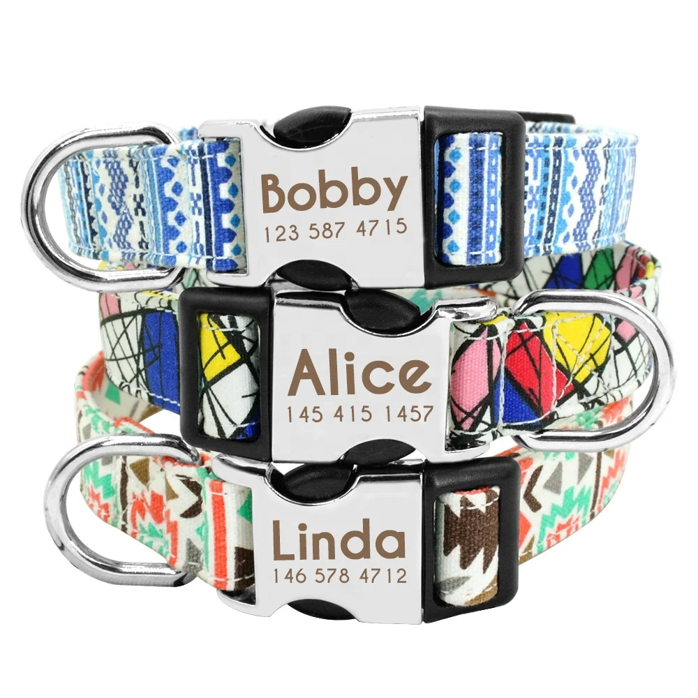 

Customized Soft Comfortable Durable Canvas Collar Pet Dog Collar
