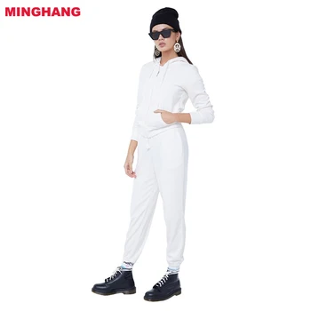 white jogger suit
