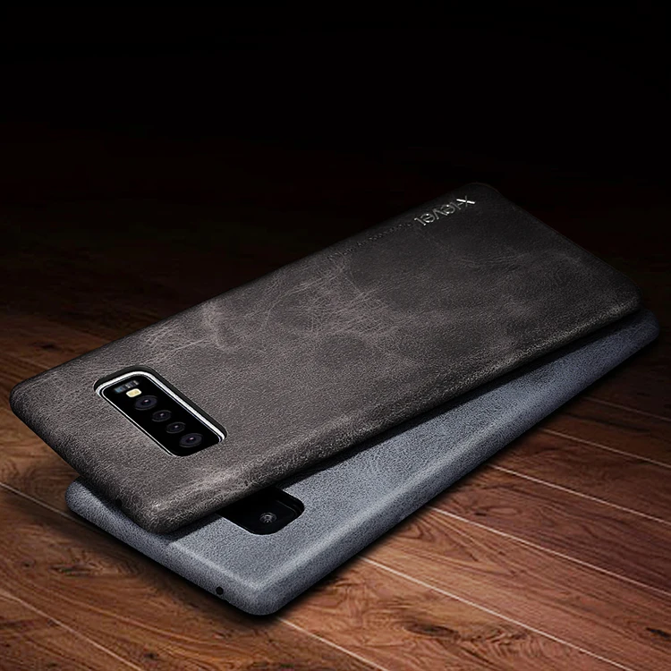 

X-Level Wholesale Leather Case for Samsung Galaxy S10,PU Leather Cell Phone Case Cover for Samsung S10 Plus, Black;light golden;dark brown