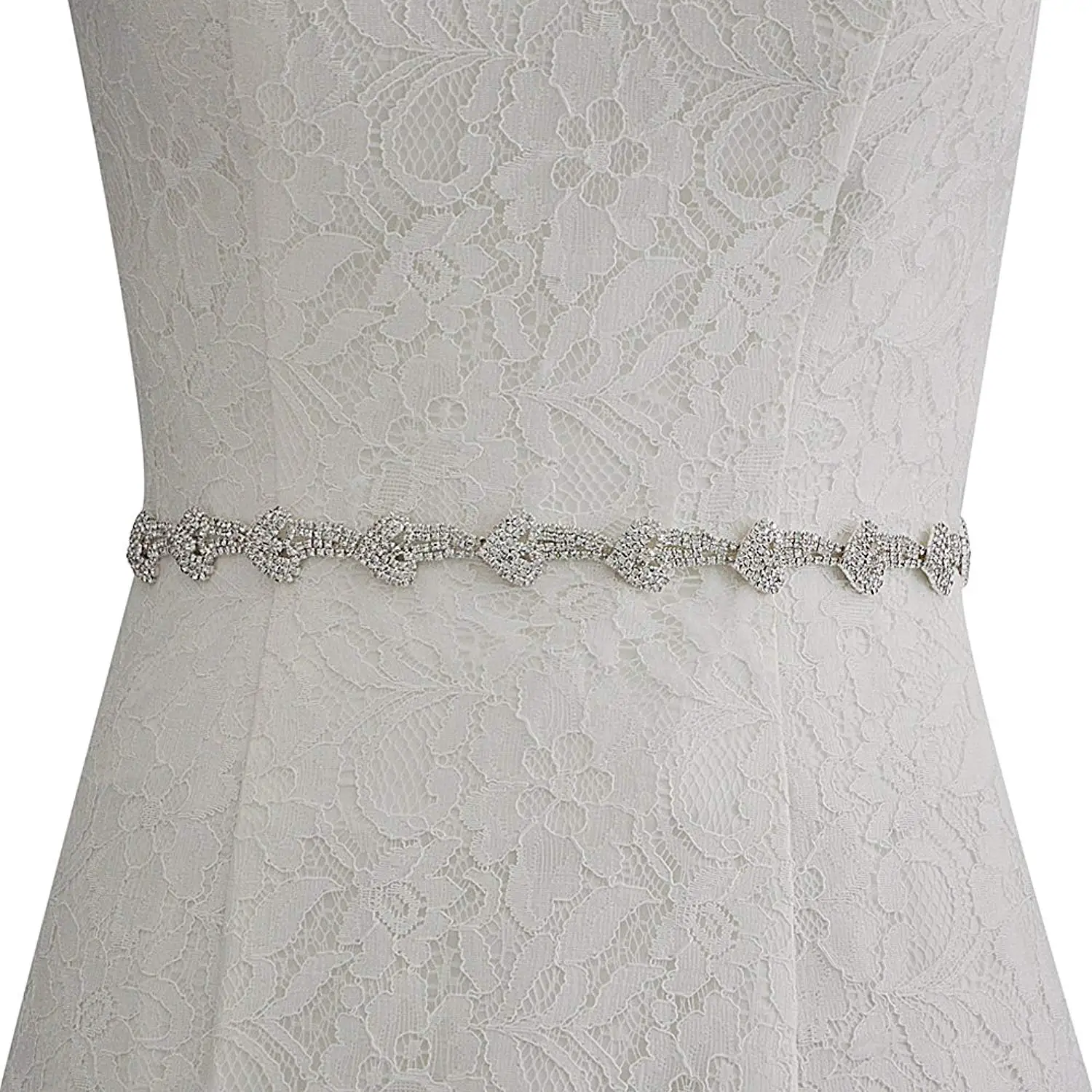 Azaleas Womens Rhinestone Wedding Dress Applique Patch for Bridal Sash Belt