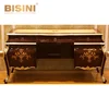 Antique Luxury Handmade European Office Desk with Fine Marquetry Inlay Table Top BF11-06253g