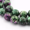 Hot Wholesale Round Faceted Rudy Zoisite Gemstone Beads Loose Beads Latest Design Beads Necklace