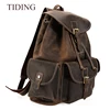 Custom Fashion Pattern Leather Laptop Backpack Wholesale Genuine Cow Leather Backpack Bag for Men