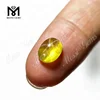 Wholesale Cabochon Oval Synthetic Yellow Star Sapphire Stone