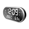 Factory Low Price Smart Indoor Temperature Large Number Display Desktop Led Mirror Digital Alarm Clock with Mobile USB