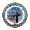 15 Inch church Double Chrome Border Neon Wall Clock wholesale
