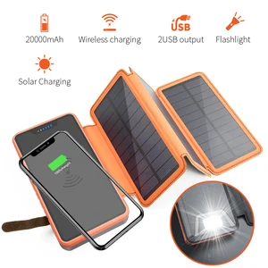 Shengyi 20000mAh Foldable Solar Power Bank Wireless Charging