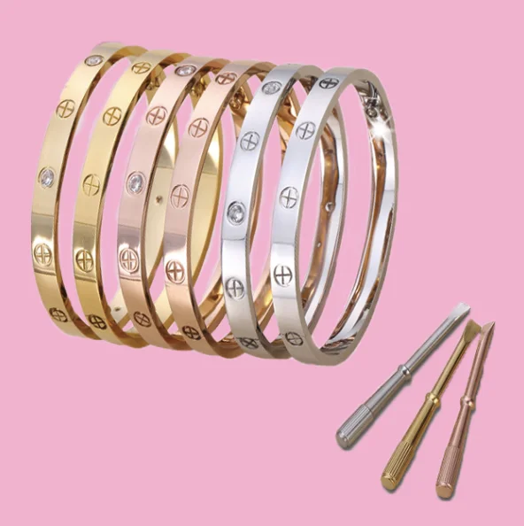 

Eternal bracelet love screwdriver titanium steel couple bracelet, Silver;gold;rose gold