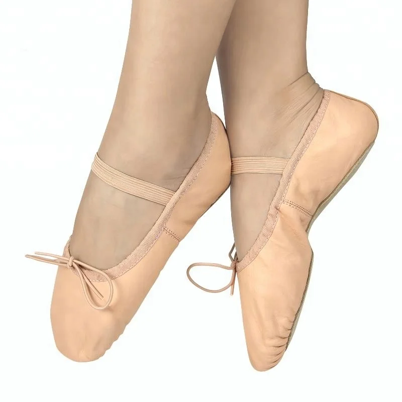 Girls soft full sole dance shoes ballet leather dance shoes