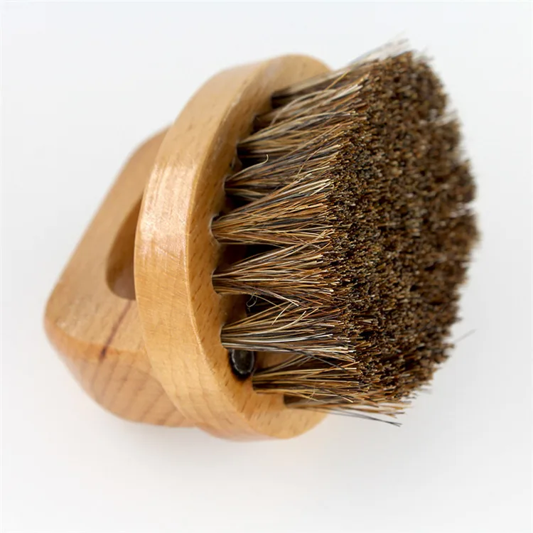 IMRound horseshoe shape small wood handle shoe brushG_2086.JPG
