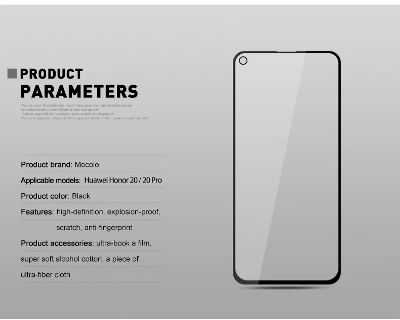 For Huawei Honor 20 Oem/Odm 3D Curved Edge Premium Real Tempered Glass Screen Protector