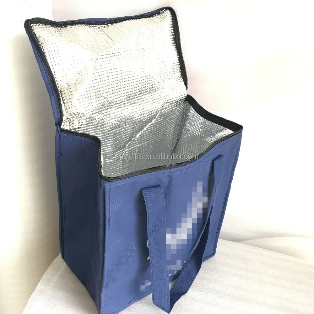 

Promotional Cheap Non Woven Material Grocery Insulated Tote Bag