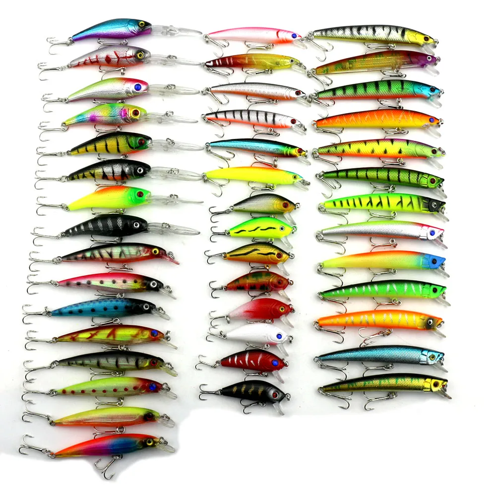 

HENGJIA HOT minnow lure set 43pieces fishing lure 6 models minnow set, N/a