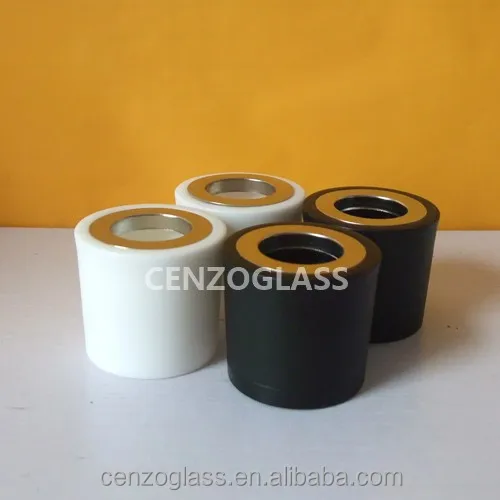 
white, black plastic screw cap with metal ring for reed diffuser bottle 