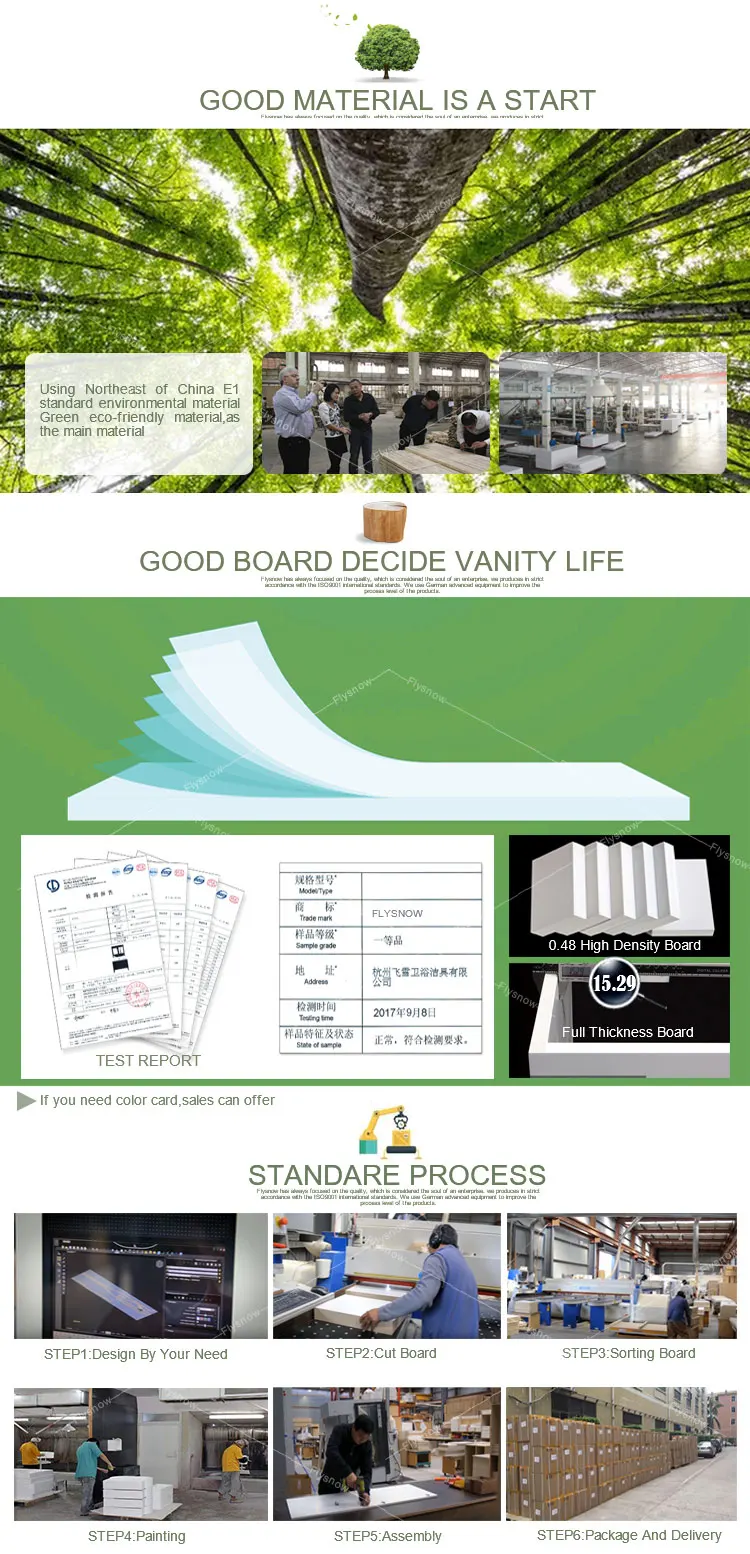 Popular Products Simple Design White Color PVC Bathroom Vanities