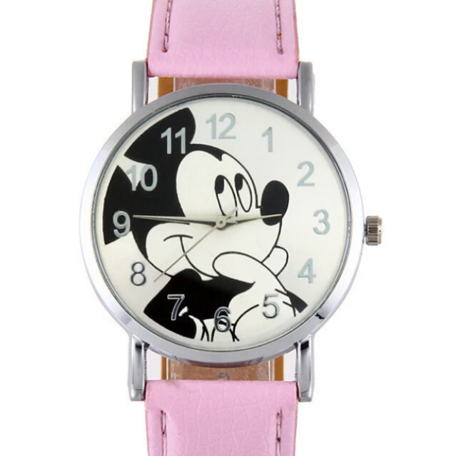 

Fashion Cartoon Mickey Mouse watch Children's Watch Glossy Belt Ladies Quartz Watch